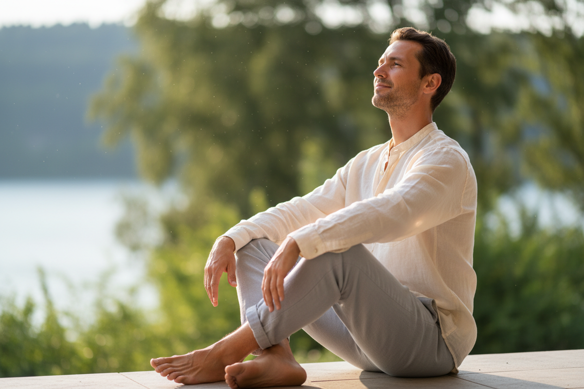 Man with no back or neck pain